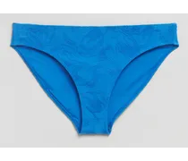 Strukturiert Bikinihose mit Tulpen - Blau