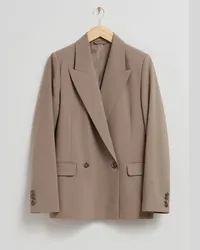 & Other Stories Eleganter Wollblazer - Beige Taupe