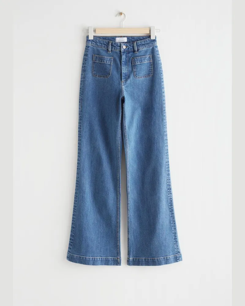 & Other Stories Flared Jeans - Blau Tiefblau