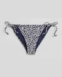 & Other Stories Strukturierte Bikinihose Zum Binden - Blau Navyblau