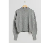 Pullover mit Stehkragen - Grau
