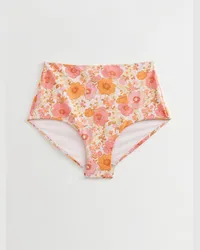 & Other Stories High-Waist-Bikinihose mit Print - Mehrfarbig Orange Rosa Orange