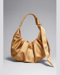 & Other Stories Satin-Schultertasche - Goldfarben Gold