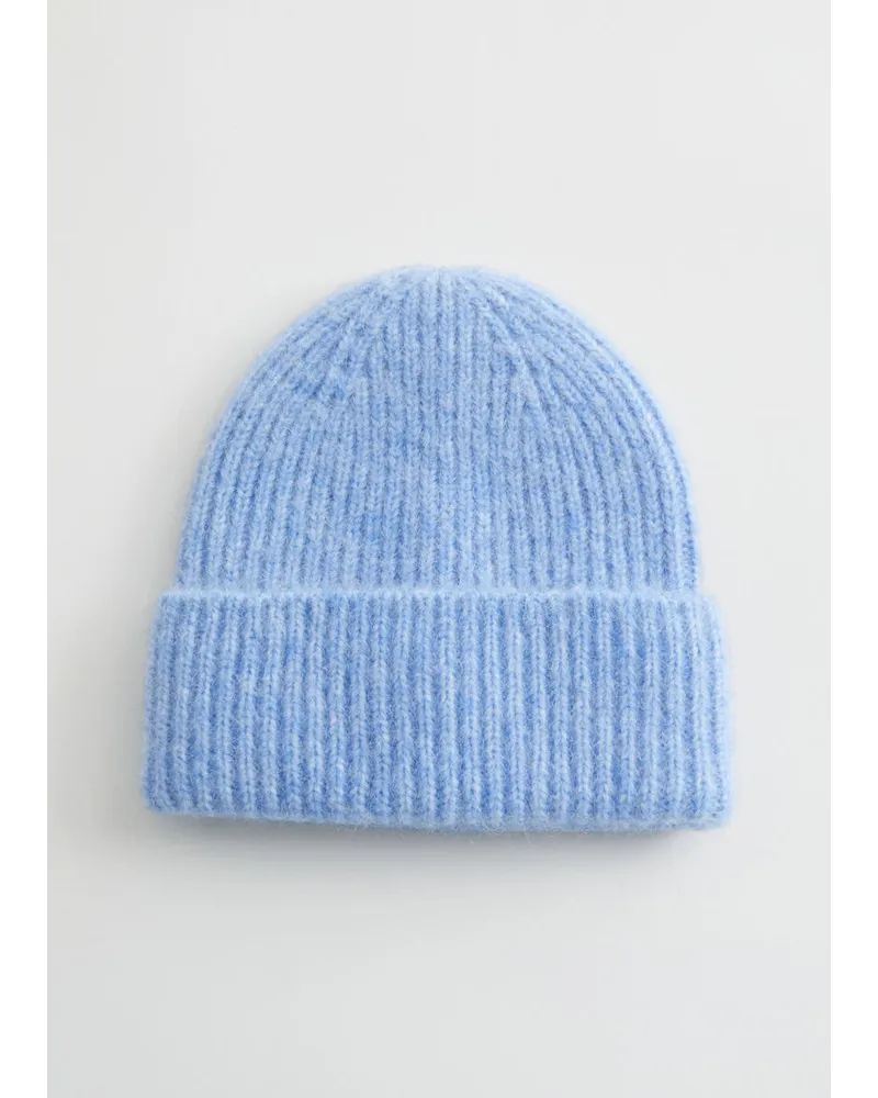 & Other Stories Beanie Aus Wollmischung - Blau Hellblau