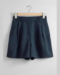 & Other Stories Elegante Shorts - Blau Navyblau