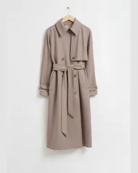 & Other Stories Trenchcoat mit Gürtel - Beige Staubiges