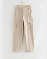 & Other Stories Cargohose mit Geradem Bein - Beige Beige