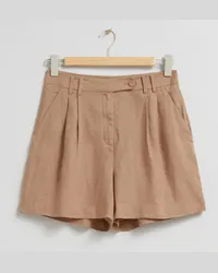 & Other Stories Lockere Leinenshorts - Beige Staubiges