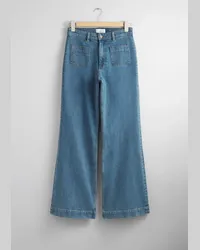 & Other Stories Flared Jeans - Blau Mittelblau