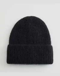 & Other Stories Beanie Aus Wollmischung - Schwarz Schwarz