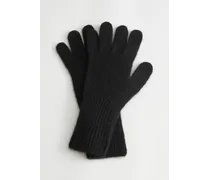 Handschuhe Aus Kaschmirstrick - Schwarz