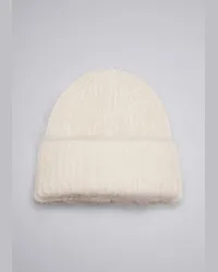 & Other Stories Beanie Aus Einer Gebürsteten Mohairmischung - Weiß Creme