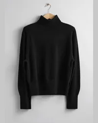 & Other Stories Rollkragenpullover Aus Merinowolle - Schwarz Schwarz