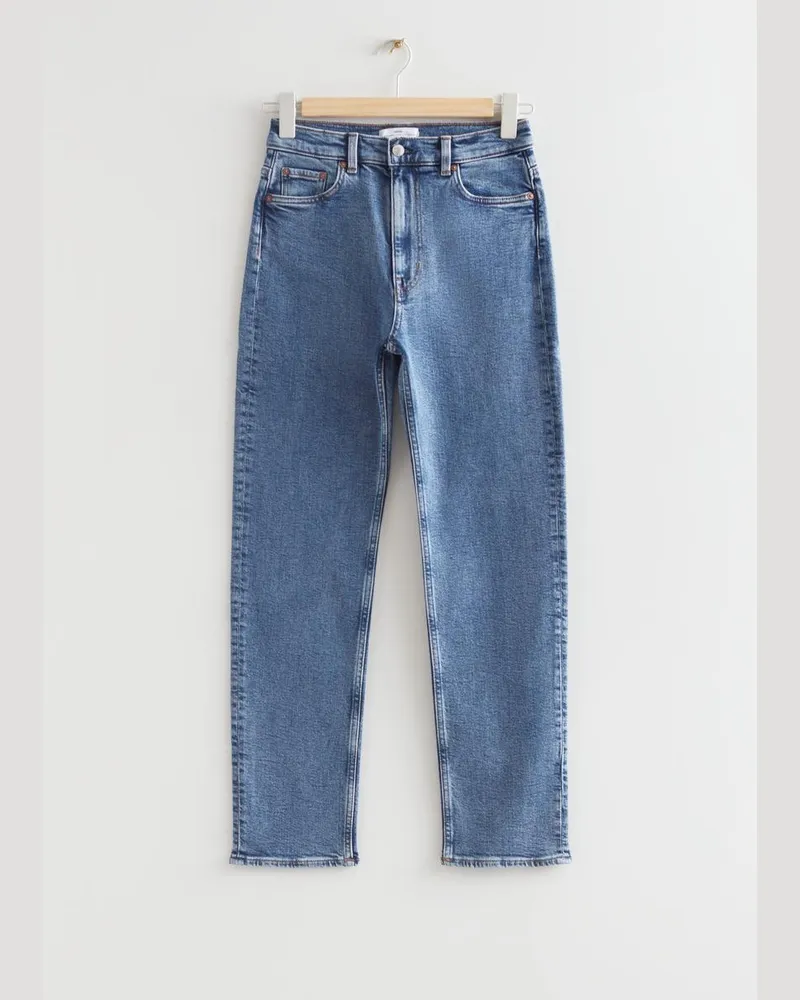 & Other Stories Slim Jeans - Blau Sanftes