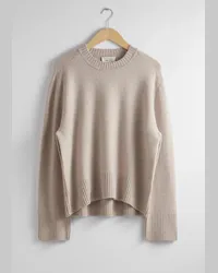 & Other Stories Kastenförmiger Pullover Aus Kaschmir-Mix - Beige Beige