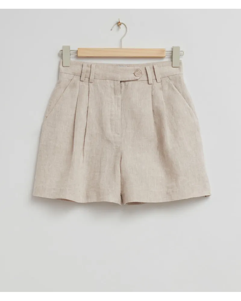 & Other Stories Lockere Leinenshorts - Beige Beige