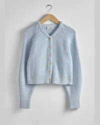 & Other Stories Lockere Strickjacke - Blau Hellblau