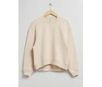 Oversized-Sweatshirt - Beige