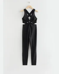 & Other Stories Jumpsuit mit Taillen-Cut-Outs - Schwarz Schwarz