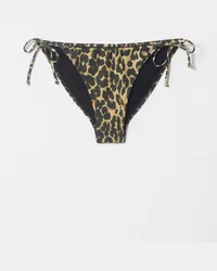 & Other Stories Bikinihose mit Bindedetail - Beige Leopardenmuster