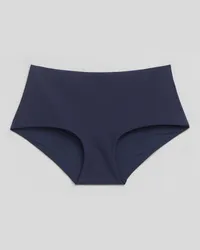 & Other Stories Strukturierte Bikinihose mit Hohem Bund - Blau Dunkelblau