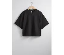Kastenförmiges T-Shirt - Schwarz