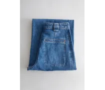 Locker Geschnittene, Weite Jeans - Blau