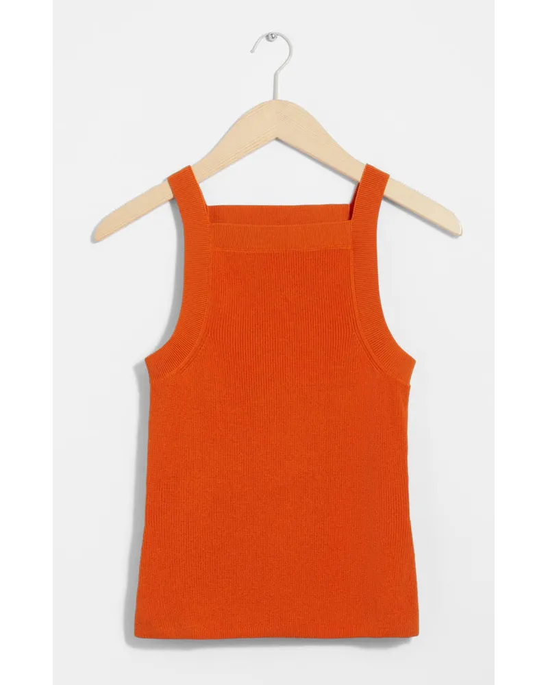 & Other Stories Tanktop mit Karree-Ausschnitt - Orange Orange