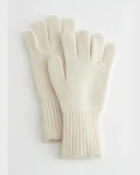 & Other Stories Handschuhe Aus Kaschmirstrick - Weiß Creme