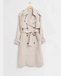 & Other Stories Trenchcoat Aus Leinen - Beige Naturbeige