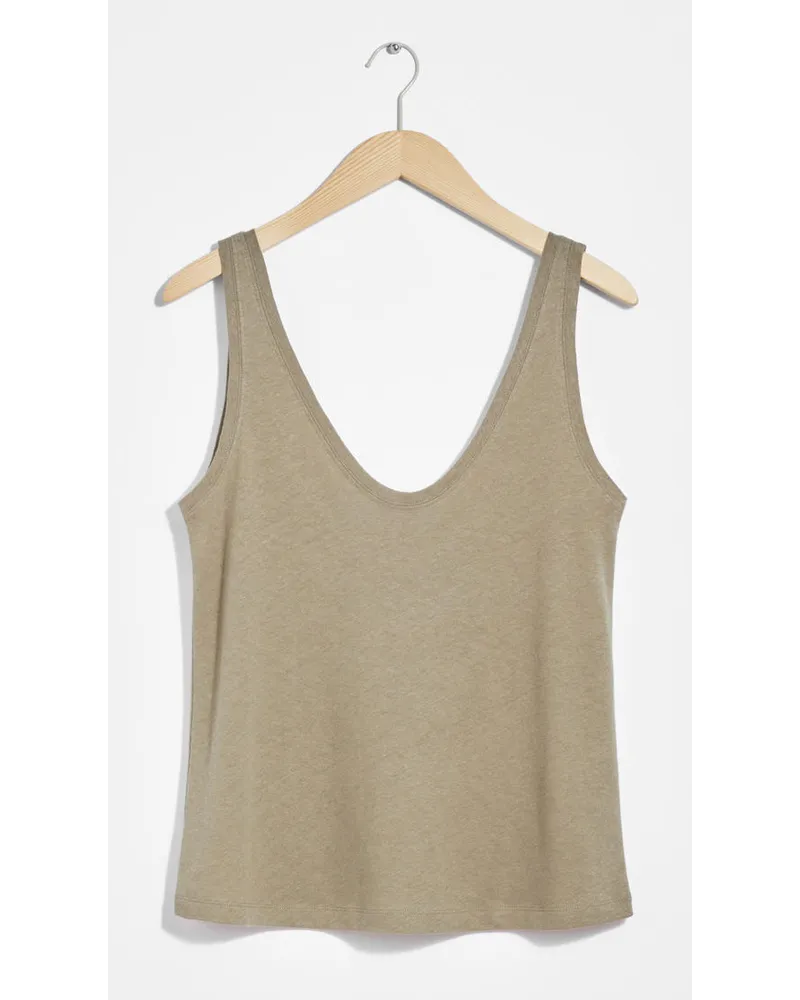 & Other Stories Tanktop Aus Leinen-Mix - Beige Beige