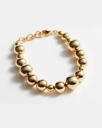 & Other Stories Asymmetrisches Perlenarmband - Goldfarben Gold