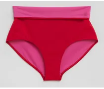 Bikinihose mit Hohem Bund - Rot