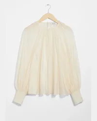 & Other Stories Transparente Bluse - Weiß Creme