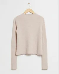 & Other Stories Kaschmirpullover mit Überlangen Ärmeln - Beige Beigefarbener