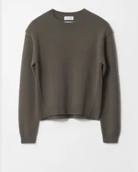 & Other Stories Pullover Aus Merinowolle mit Schulterpolstern - Grün Khaki