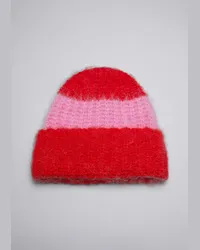 & Other Stories Gestreifte Beanie Aus Alpakamischung - Rot Rot