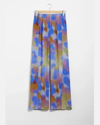 & Other Stories Satinhose mit Print - Blau Blau