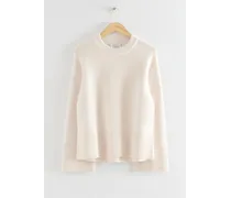 Oversized-Pullover mit Raglanärmeln - Weiß