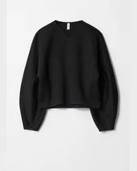 & Other Stories Sweatshirt Aus Scuba - Schwarz Schwarz