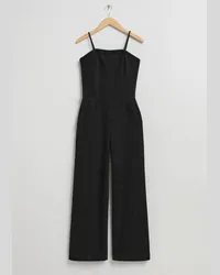 & Other Stories Jeans-Jumpsuit mit Schmalen Trägern - Schwarz Schwarz