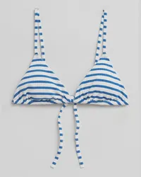 & Other Stories Triangel-Bikinitop Zum Binden - Blau Blau