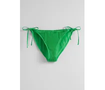 Mini-Bikinihose mit Falten - Grün