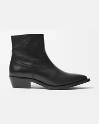 & Other Stories Ankle Boots Aus Leder mit Spitzer Zehenpartie - Schwarz Schwarz