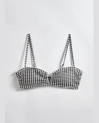 & Other Stories Bandeau-Bikinioberteil - Schwarz Weiß Schwarz