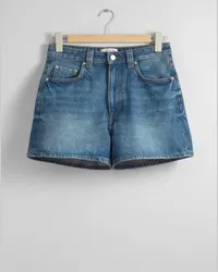 & Other Stories 5-Pocket-Jeansshorts - Blau Mittelblau