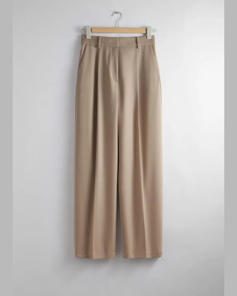 & Other Stories Gerade Geschnittene Hose - Beige Beige