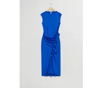 Kleid mit Rüschen - Blau