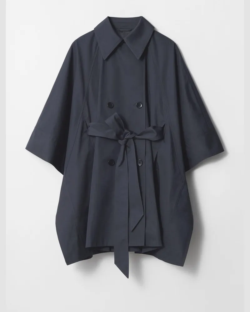 & Other Stories Oversized-Cape Im Trenchcoat-Stil - Blau Navyblau