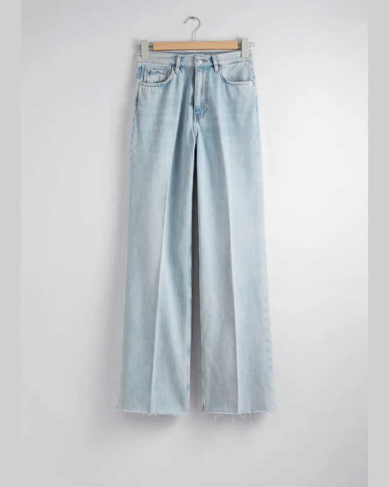 & Other Stories Jeans mit Geradem Bein - Blau Hellblau